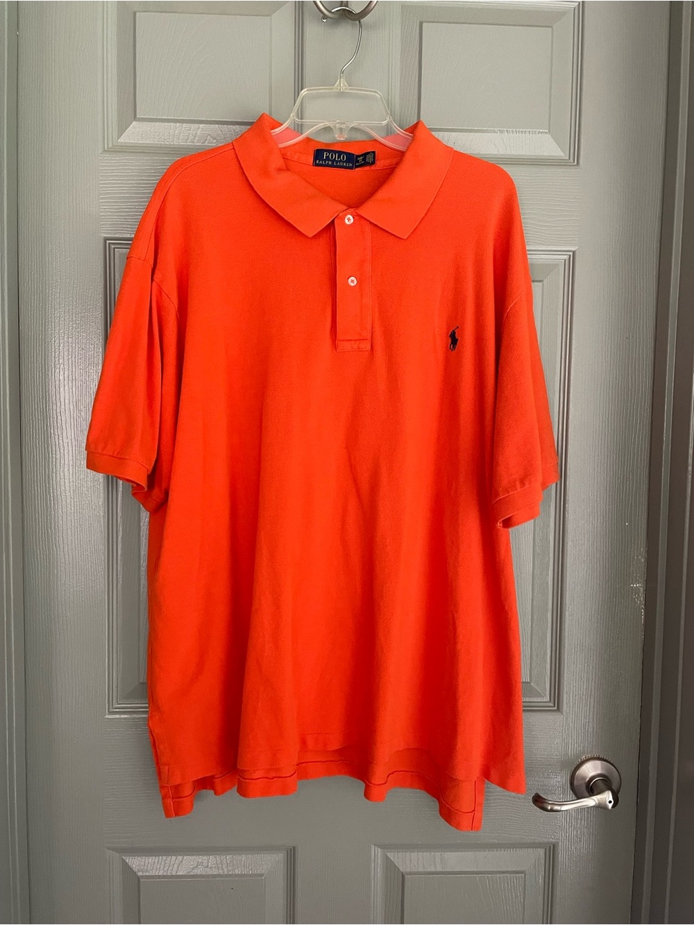 Polo by Ralph Lauren Bright Orange Short Sleeve Polo Plus Size Big and Tall